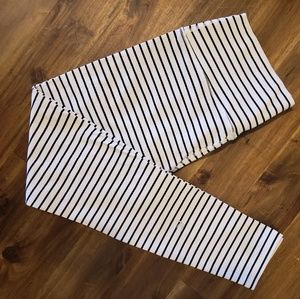 Glyder Black and White Striped Leggings